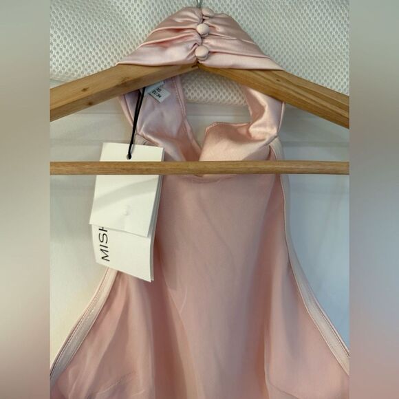 NWT REVOLVE Evianna Gown in Rosewater PinkMISHA Elegant Satin Evening Gown, XS - Picture 7 of 9